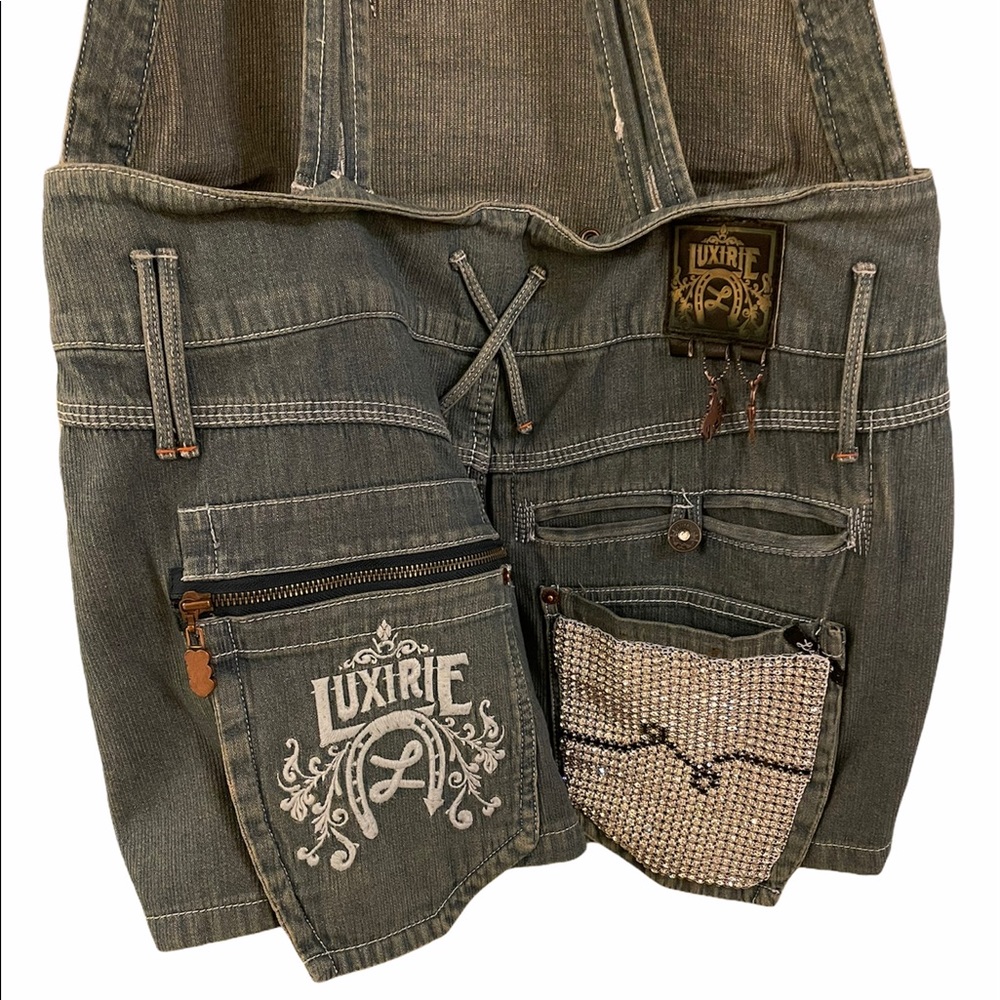 🎉HOST PICK🎉 RARE Luxirie by LRG Jeweled Overalls - Picture 8 of 16